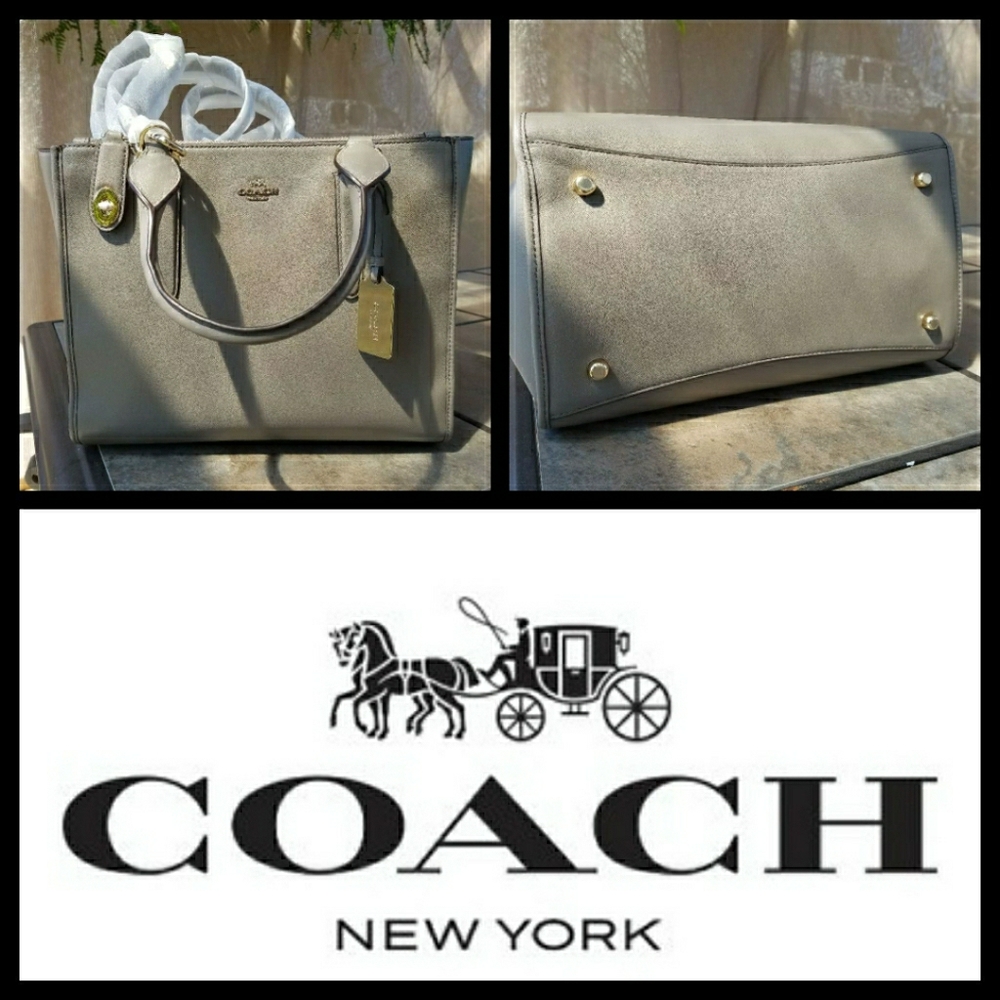 NWT COACH SMOOTH LEATHER CROSBY CARRYALL